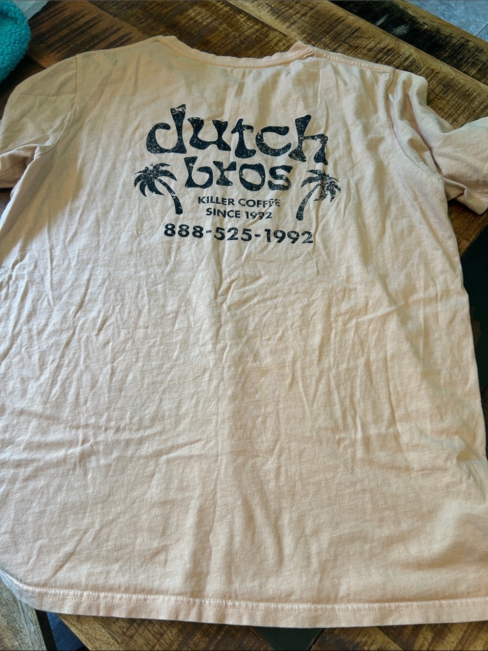 ✌️Dutch Bros Cotton Tshirt XL Peach Coffee - Picture 4 of 10